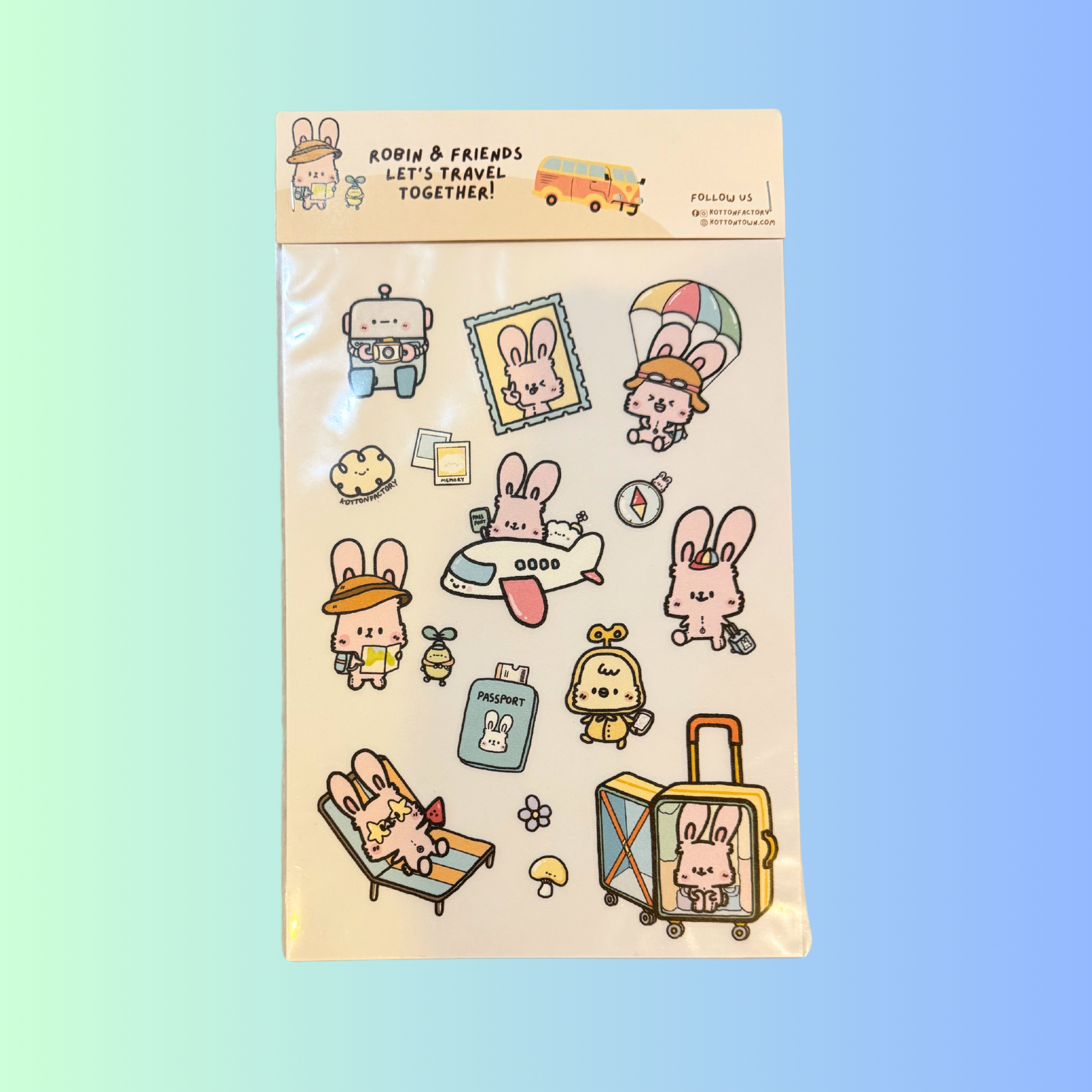 Sticker Robin & Friends travel (A5)