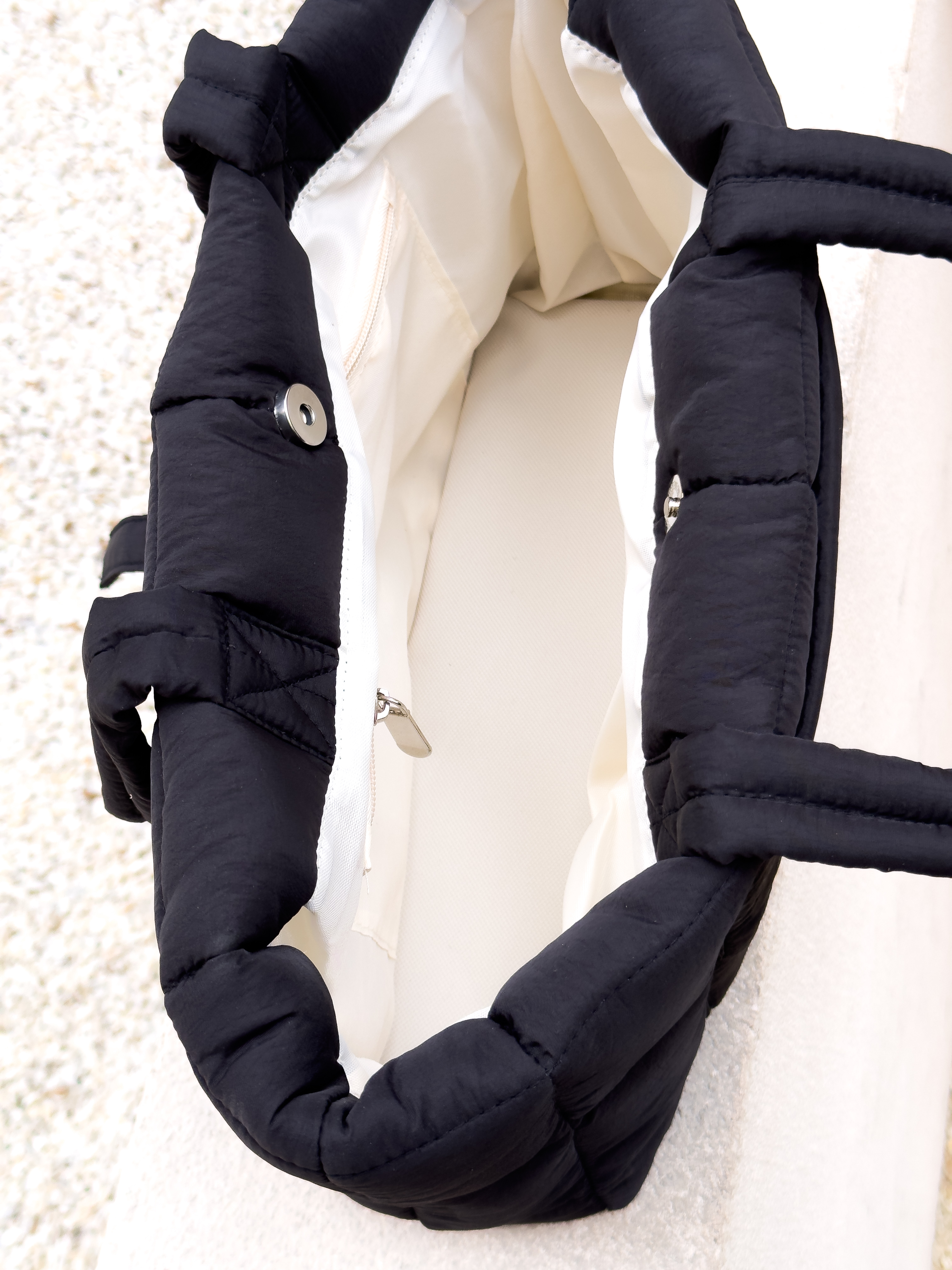 Robin Kotton Puff Bag (Color : Black)