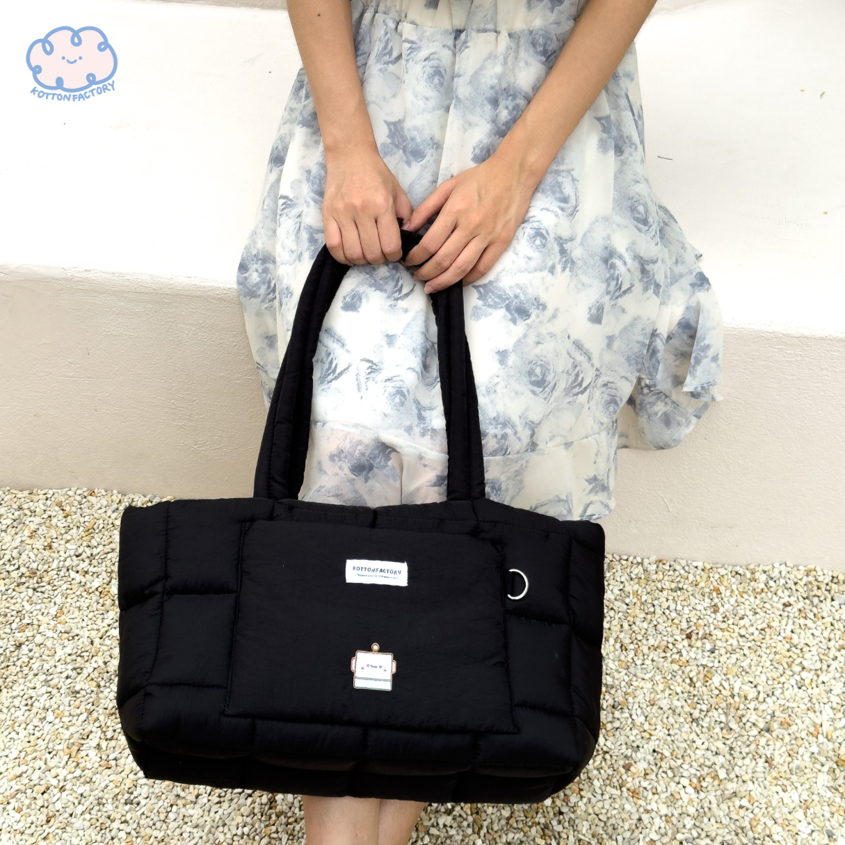 Rio Kotton Puff Bag (Color : Black)