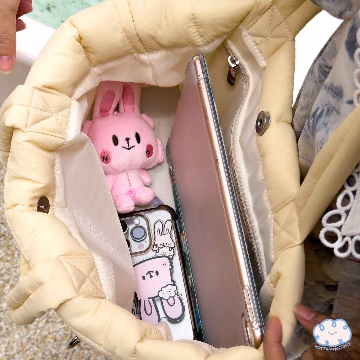 Rio Kotton Puff Bag (Color : Cream)